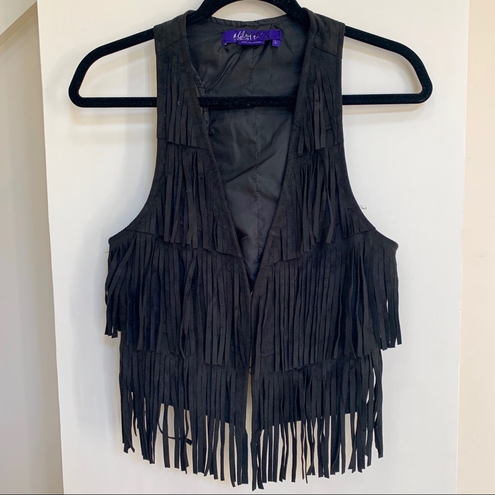 Max Azria and Miley Cyrus Fringe Vest